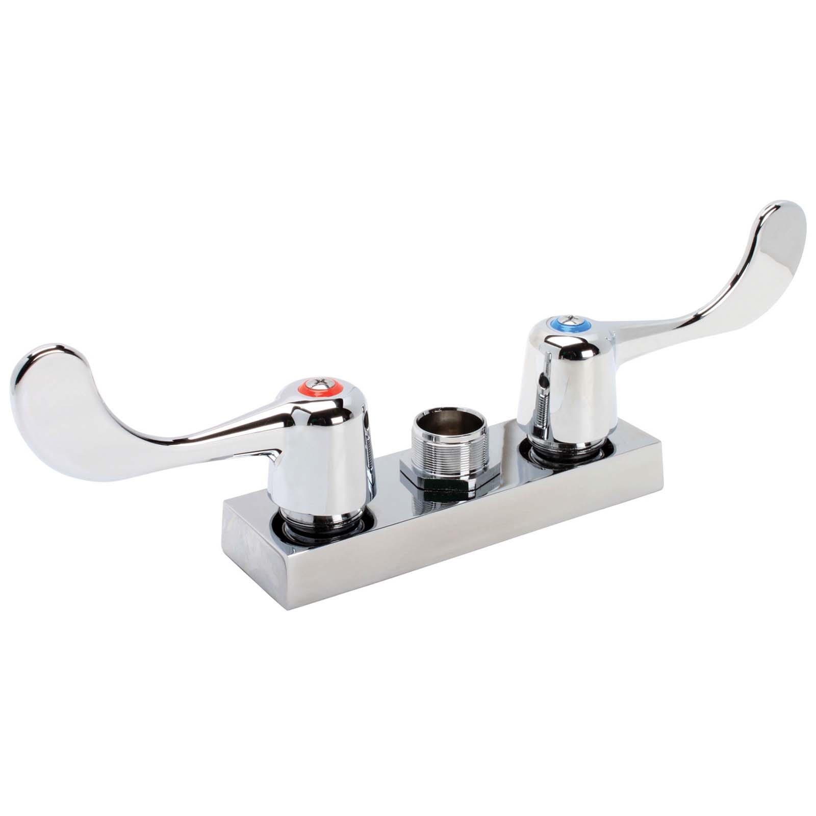 93331 DECKMOUNT 4 CTRS 4W/B HANDLES/ LESS SPOUT.