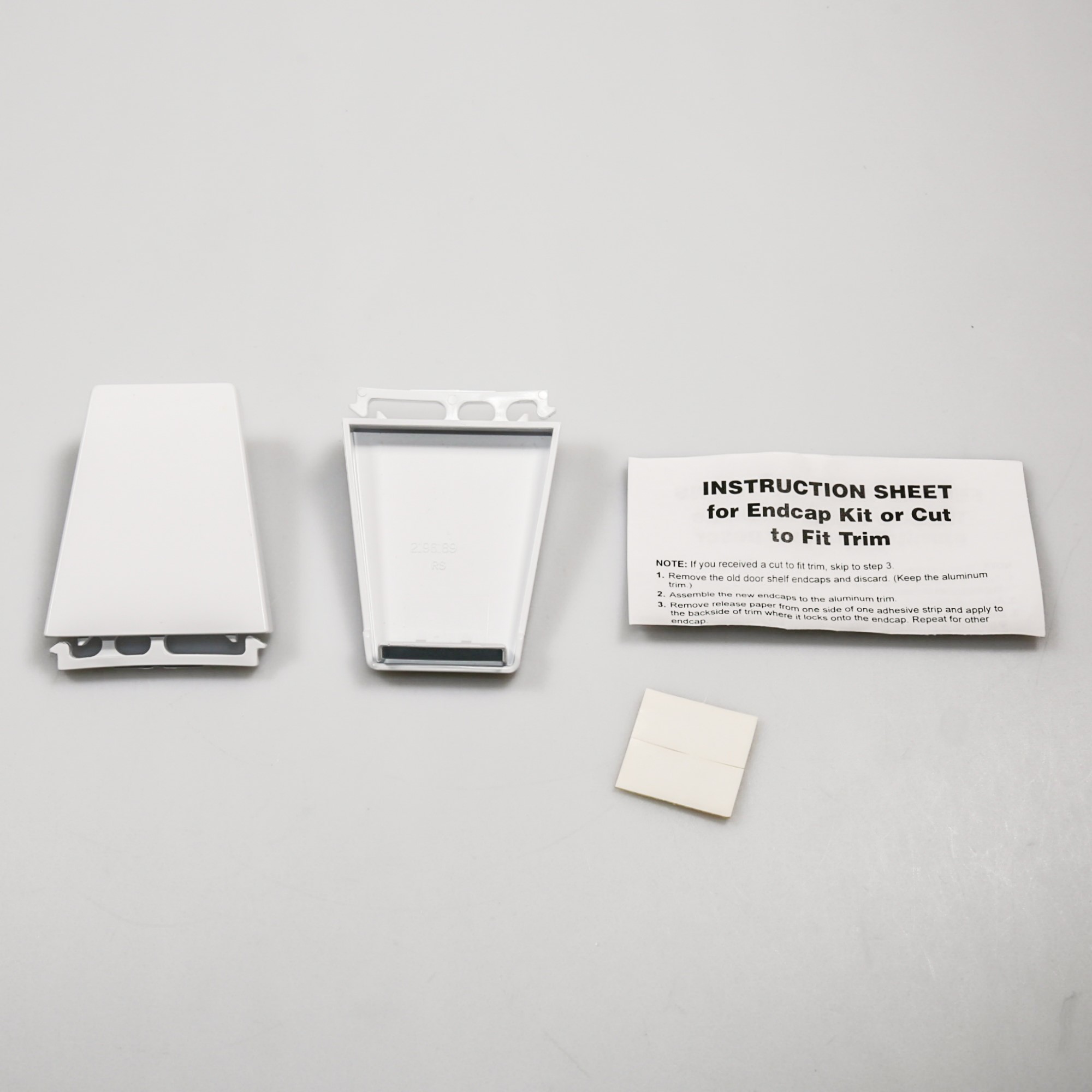 4388286 Whirlpool Refrigerator Shef Bar Endcap Kit 2 Pack White