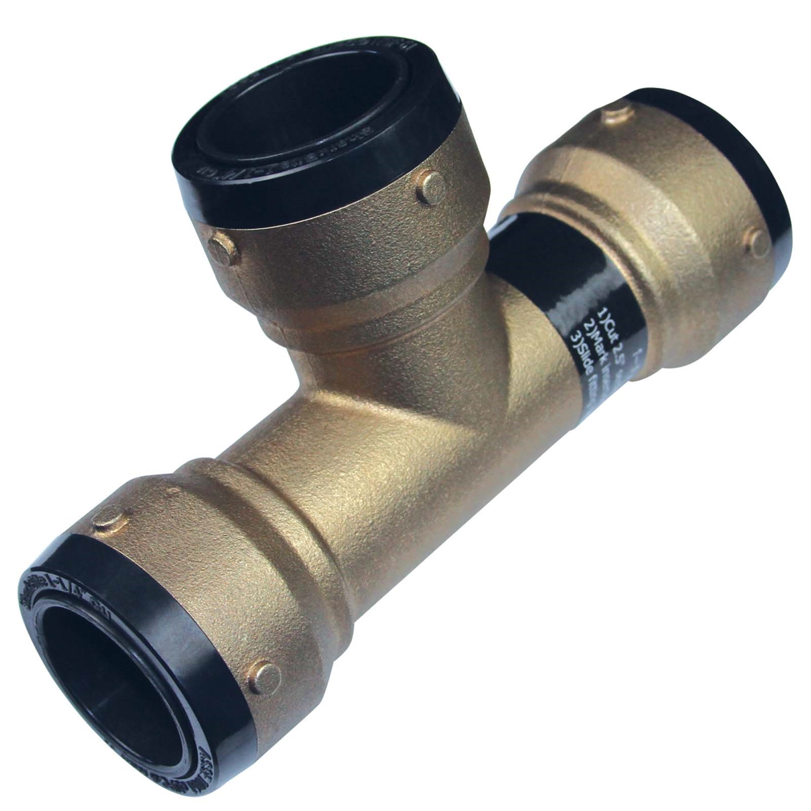 52981 1-1/4 PUSH-FIT SHARKBITE 2XL BRASS TEE