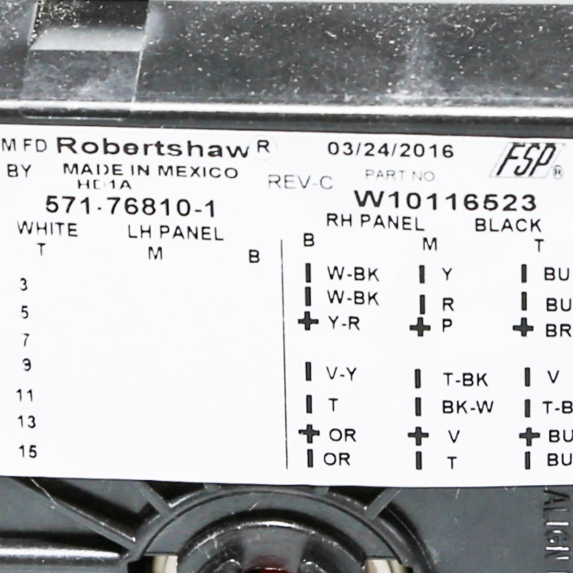 Whirlpool WPW10116523