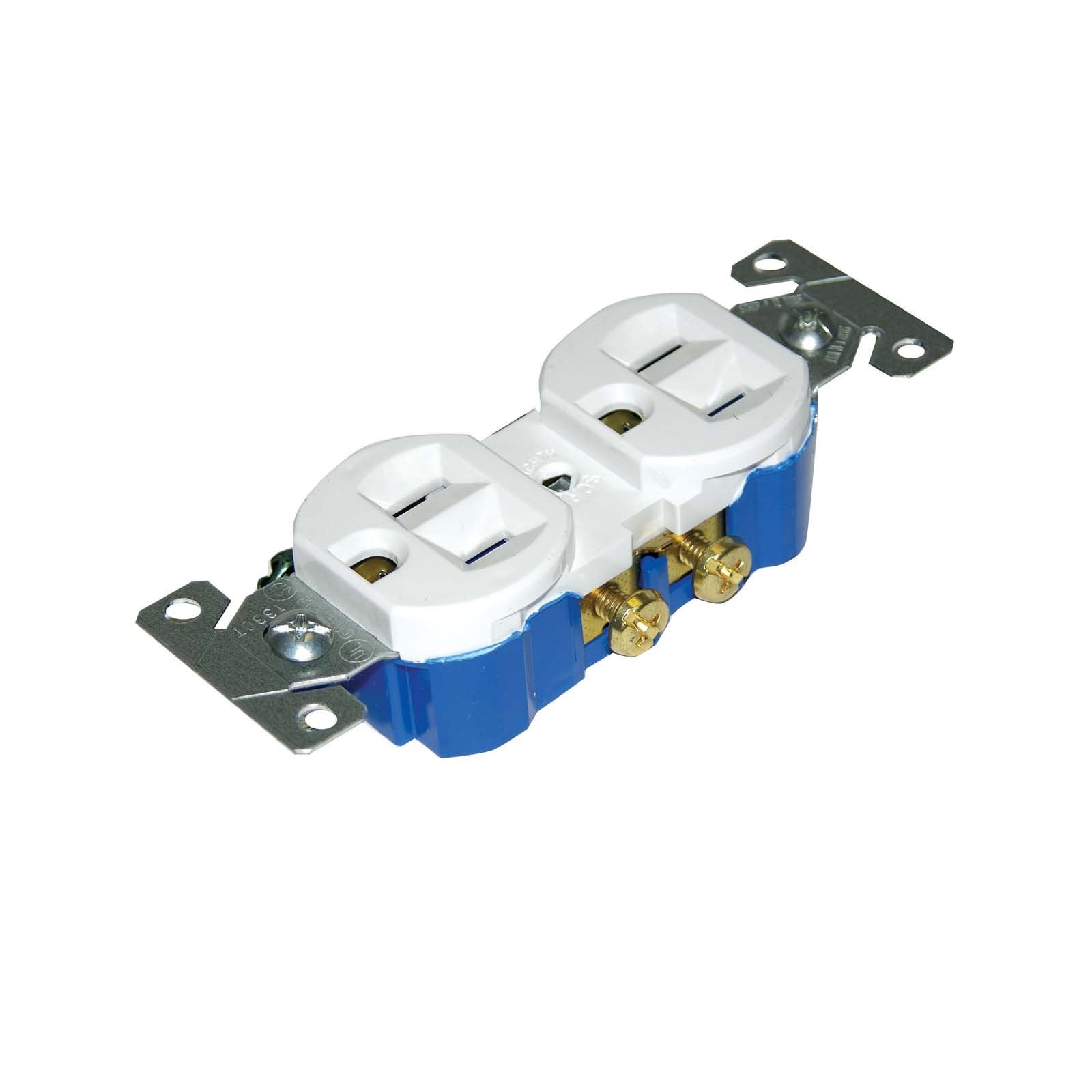 67457 DUPLEX RECEPTACLE, WHITE, 120 VAC, 15 A
