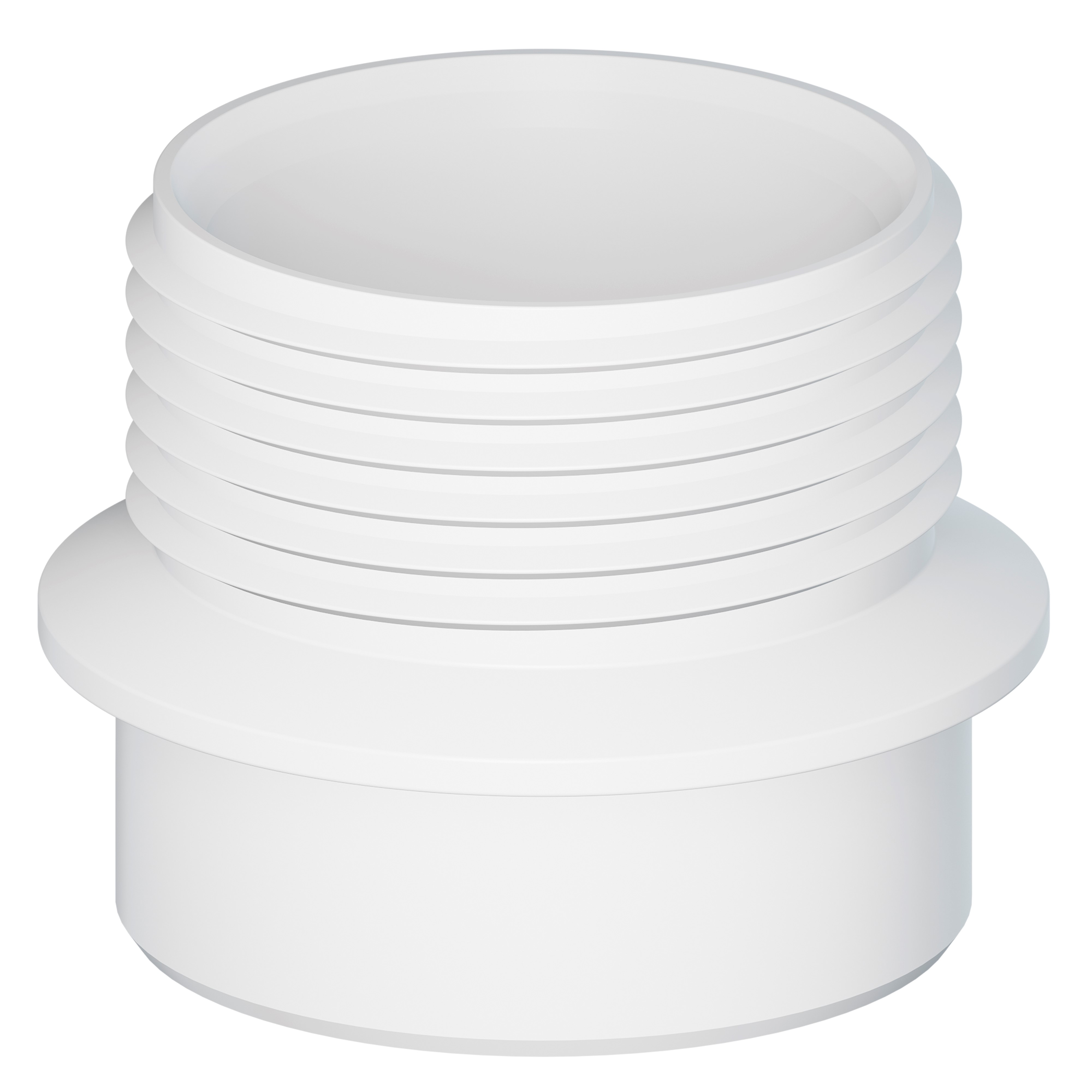 55559 1-1/2 X 1-1/2 SPIGOT X MIPT PVC DWV ADAPTER WHITE